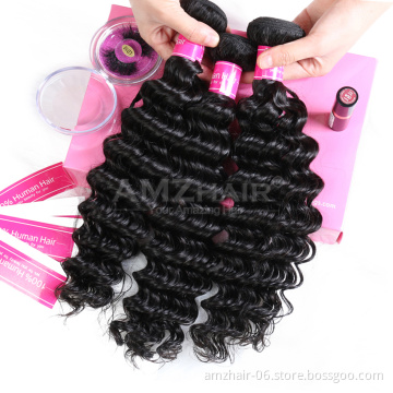 Deep Wave Raw Mink Peruvian Human Virgin Cuticle Aligned Hair 3 Bundles Vendor Cheap Natural Remy Human Hair Extension Wholesale